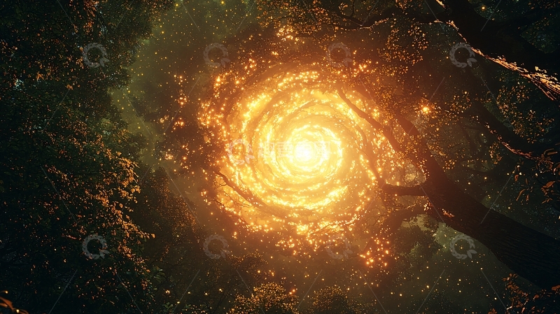 高清大图下载【趣麦麦图】森林旋涡