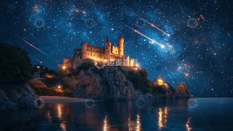 高清大图下载【趣麦麦图】星空下的城堡10