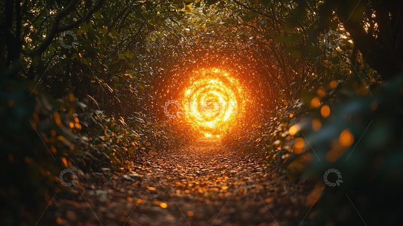 高清大图下载【趣麦麦图】森林隧道