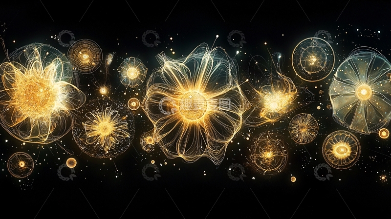 高清大图下载【趣麦麦图】深海发光水母高清图片