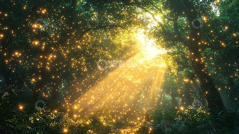 高清大图下载【趣麦麦图】森林光线