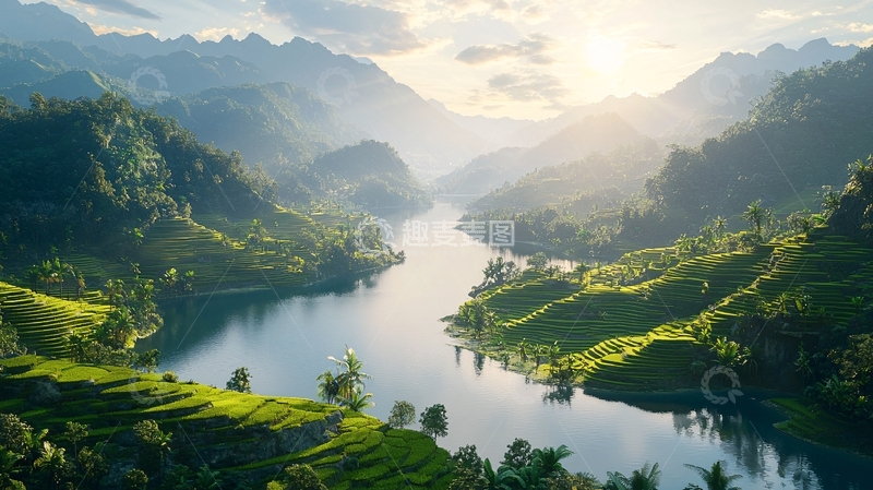 高清大图下载【趣麦麦图】山河壮丽景色