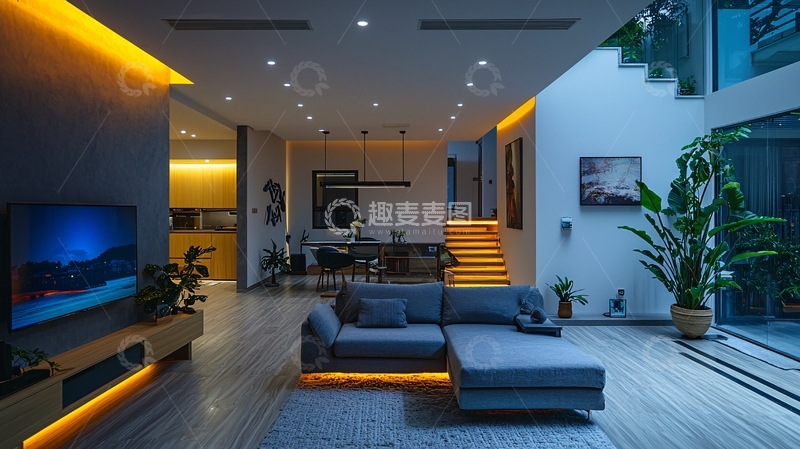 高清大图下载【趣麦麦图】现代简约风格客厅98