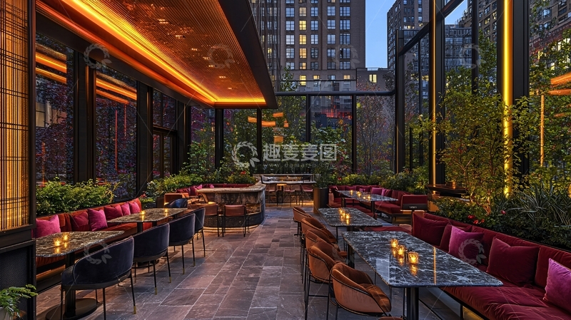 高清大图下载【趣麦麦图】高端酒店户外用餐区