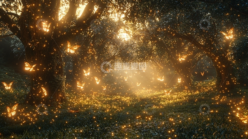 高清大图下载【趣麦麦图】光之森林