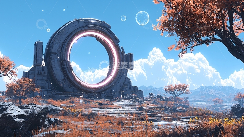 高清大图下载【趣麦麦图】未来科技大门