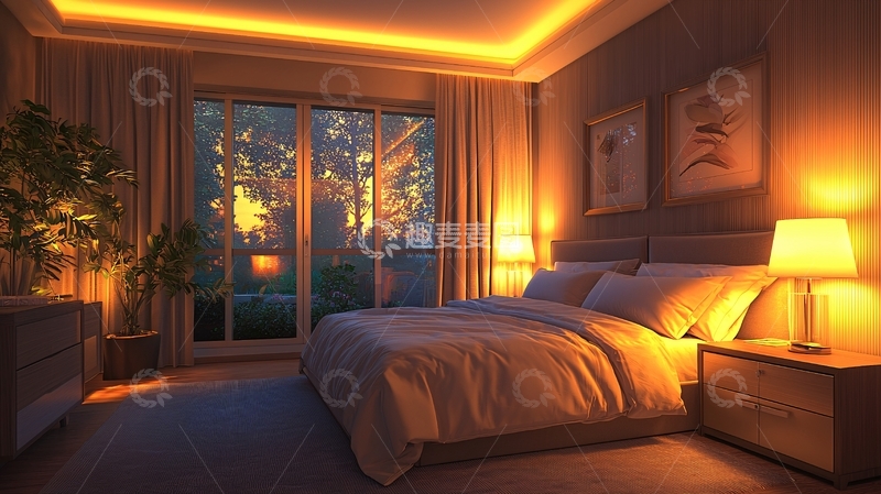 高清大图下载【趣麦麦图】卧室氛围灯