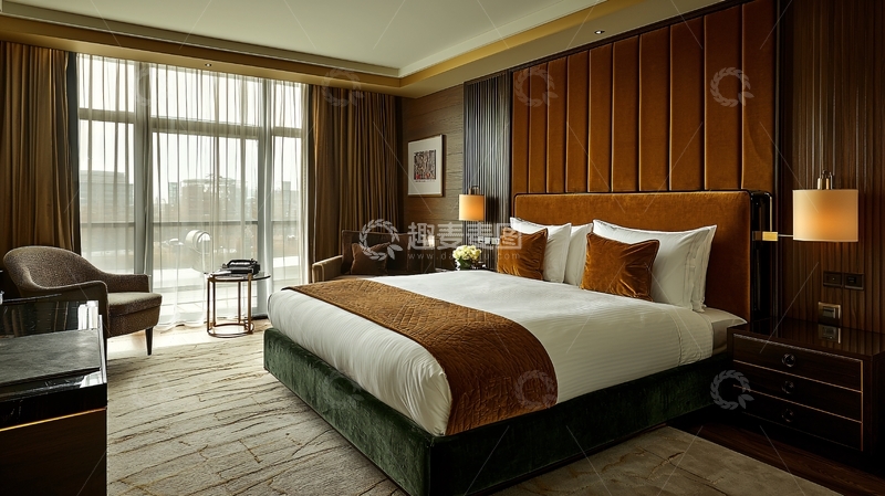 高清大图下载【趣麦麦图】豪华酒店套房卧室