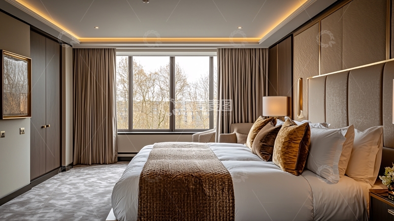 高清大图下载【趣麦麦图】高端酒店套房卧室