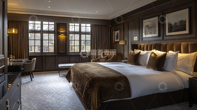 高清大图下载【趣麦麦图】高级酒店套房卧室
