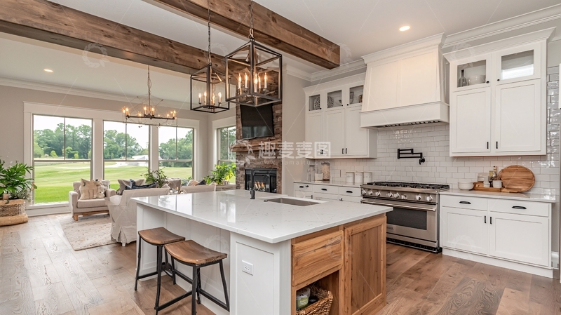 高清大图下载【趣麦麦图】现代简约乡村风格厨房