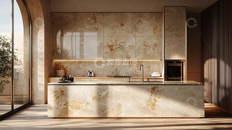 高清大图下载【趣麦麦图】现代轻奢厨房设计