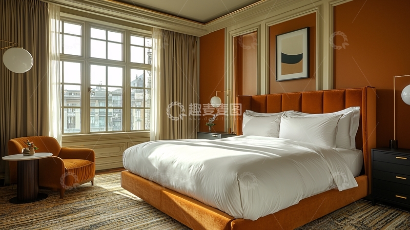 高清大图下载【趣麦麦图】高级酒店套房卧室