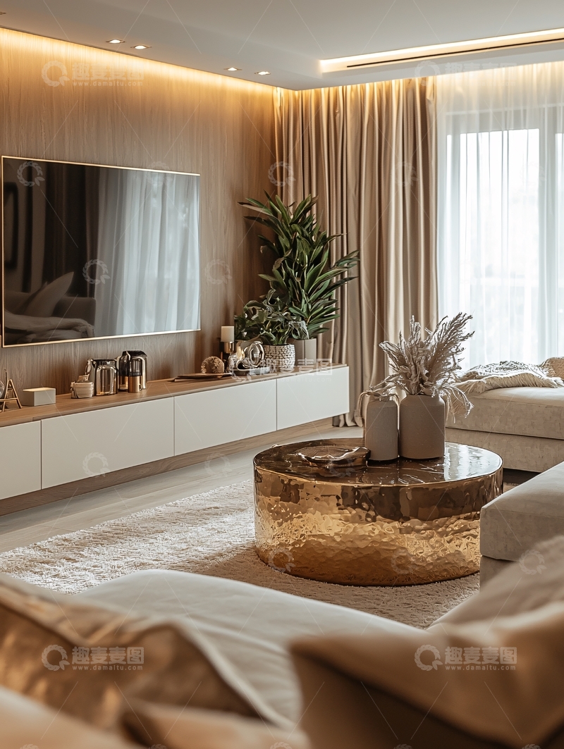 高清大图下载【趣麦麦图】现代轻奢客厅装修