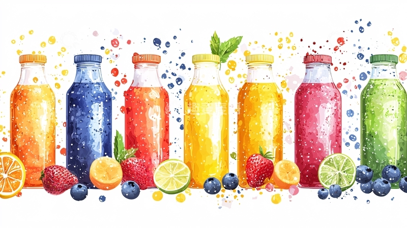 高清大图下载【趣麦麦图】果汁瓶