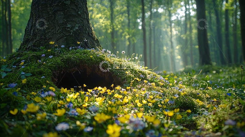 高清大图下载【趣麦麦图】森林树木花海