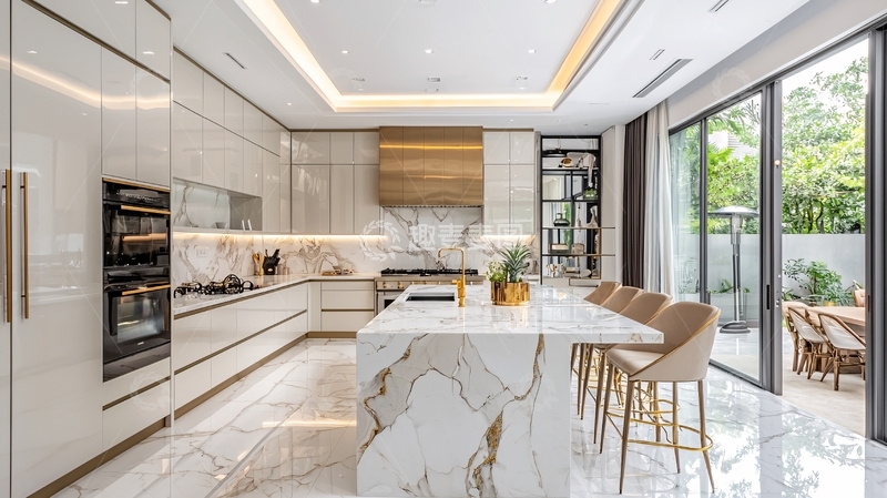 高清大图下载【趣麦麦图】现代轻奢开放式厨房