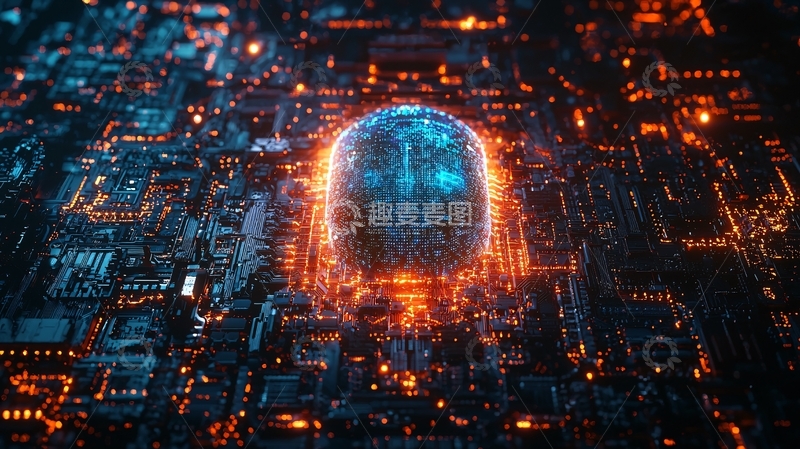 高清大图下载【趣麦麦图】科技感未来大脑