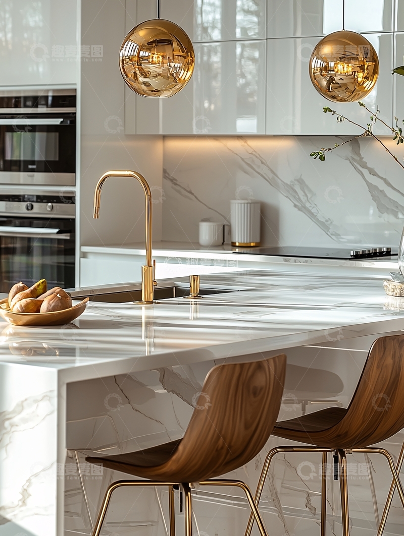 高清大图下载【趣麦麦图】现代轻奢厨房