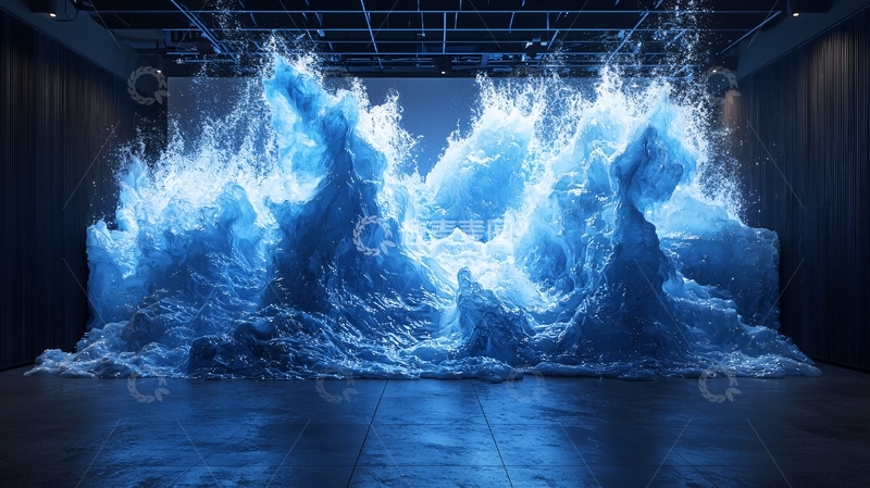 高清大图下载【趣麦麦图】蓝色波浪