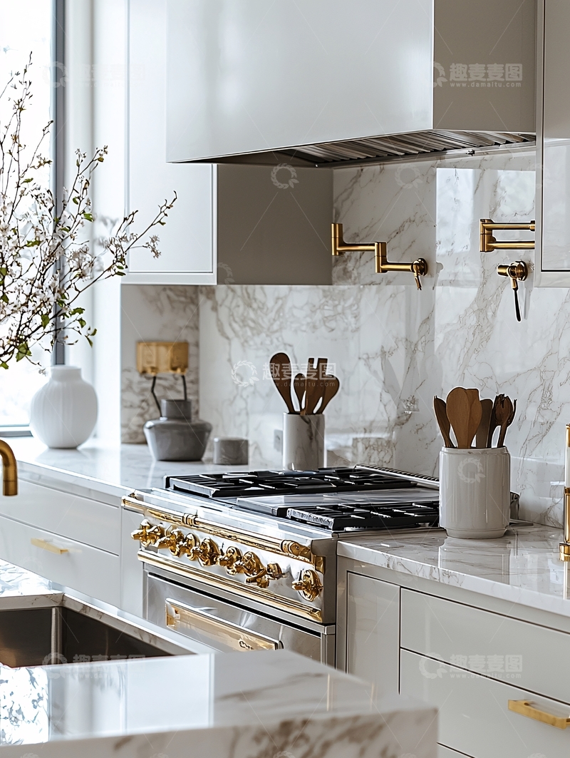 高清大图下载【趣麦麦图】现代轻奢厨房