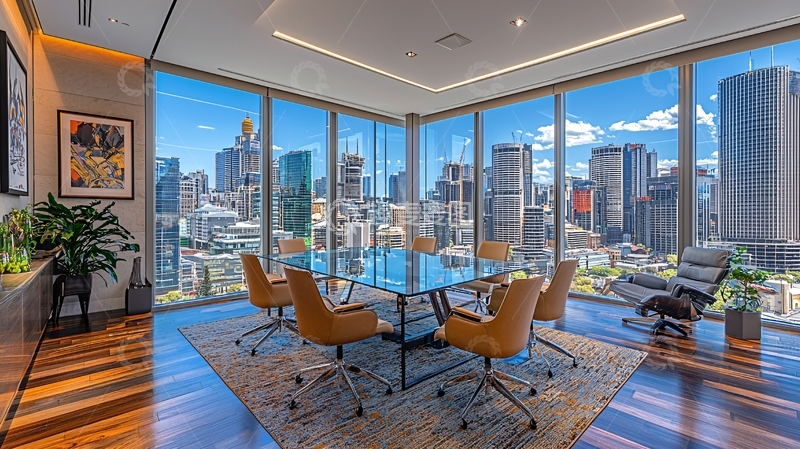 高清大图下载【趣麦麦图】高层写字楼会议室全景图