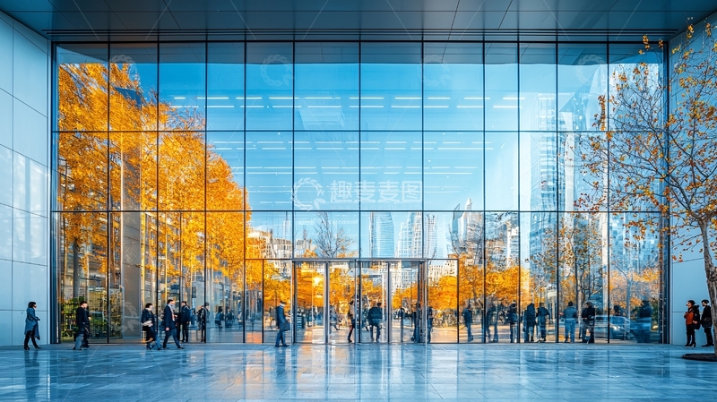 高清大图下载【趣麦麦图】现代化建筑玻璃幕墙
