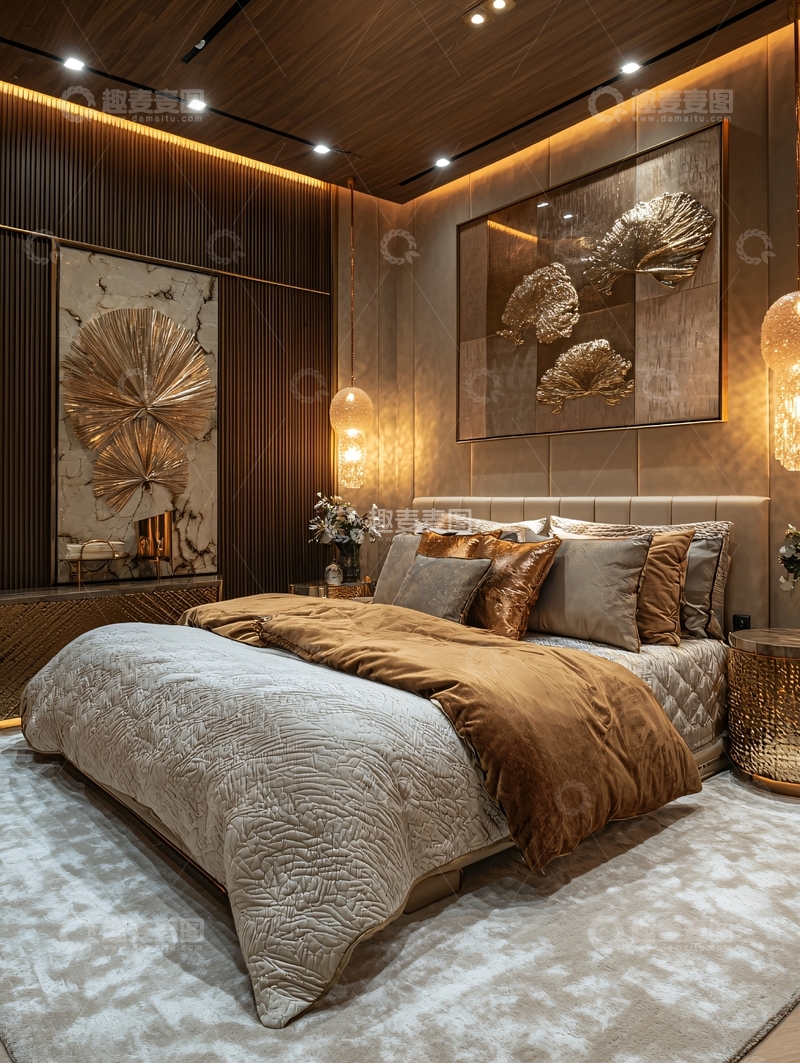 高清大图下载【趣麦麦图】温馨舒适的卧室灯光设计