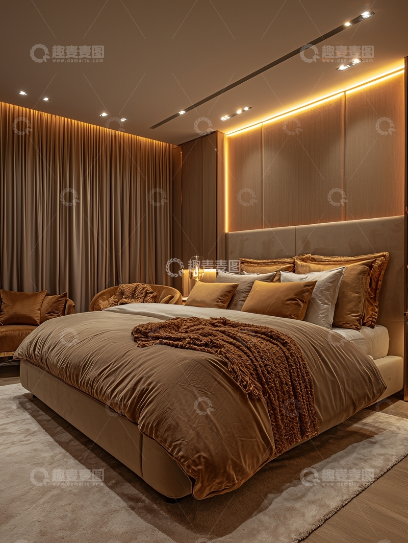 高清大图下载【趣麦麦图】高级灰卧室