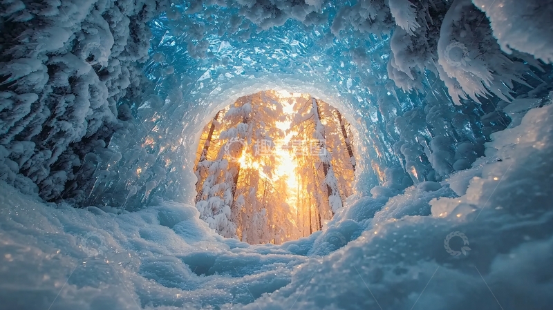 高清大图下载【趣麦麦图】冰雪洞穴