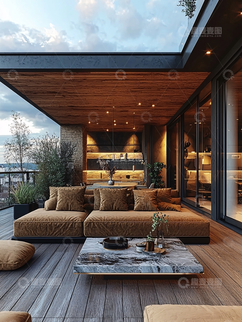 高清大图下载【趣麦麦图】现代风格露台设计