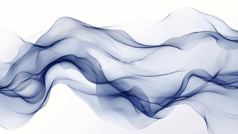 高清大图下载【趣麦麦图】蓝色飘逸线条