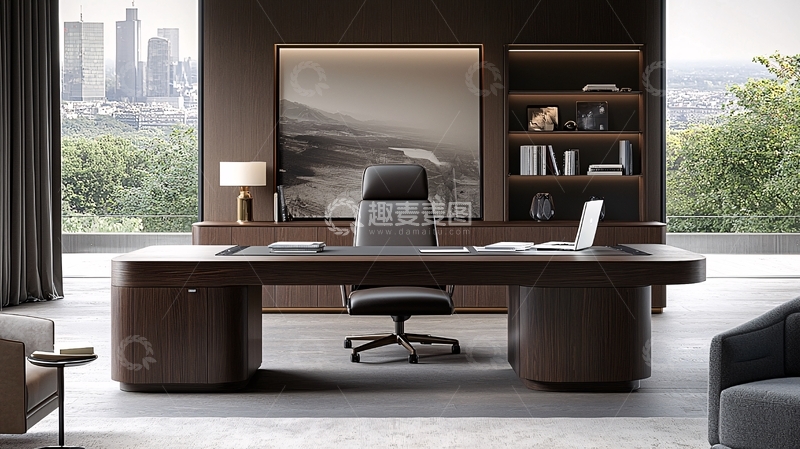 高清大图下载【趣麦麦图】高端大气现代化总裁办公室