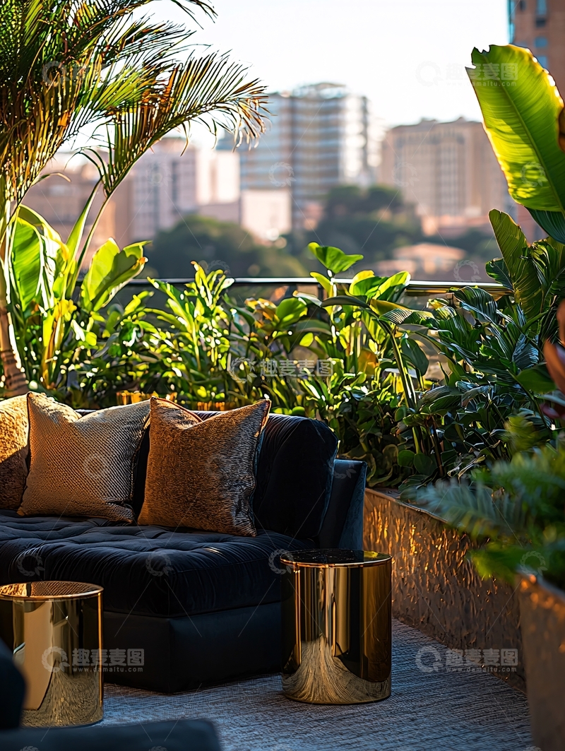 高清大图下载【趣麦麦图】阳台花园休闲区