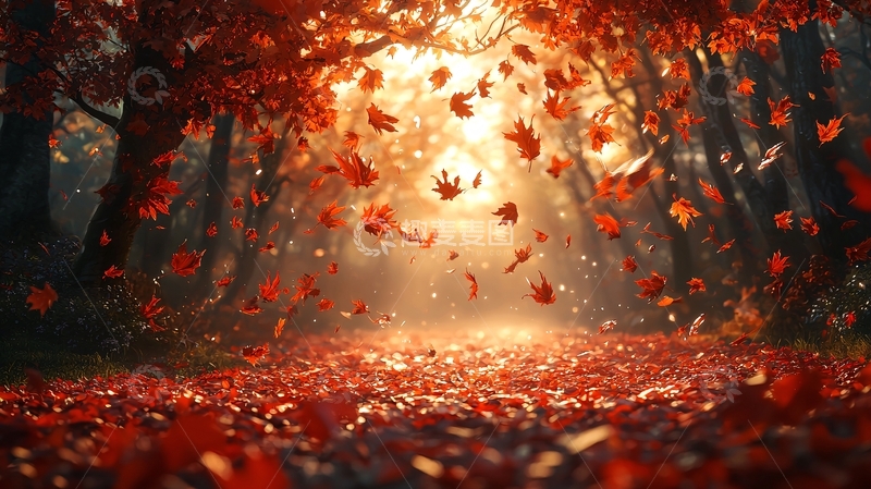 高清大图下载【趣麦麦图】秋季落叶美景