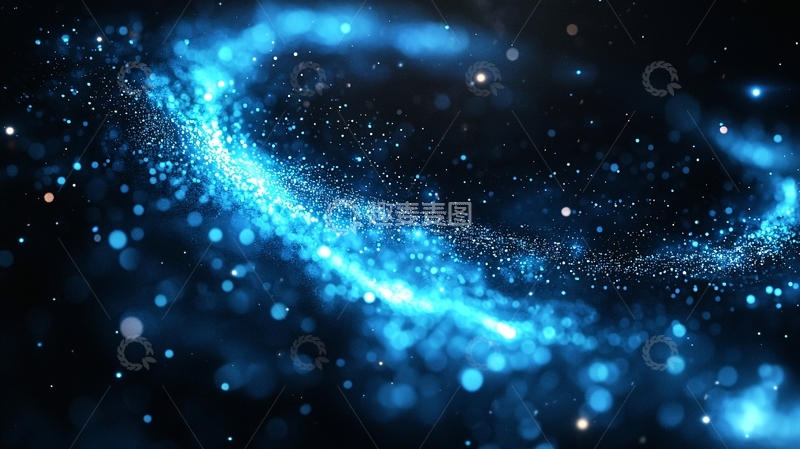 高清大图下载【趣麦麦图】蓝色粒子环状星云