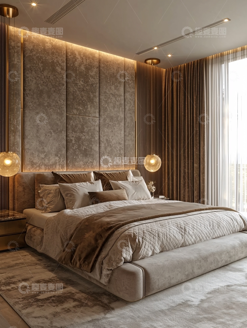 高清大图下载【趣麦麦图】现代轻奢卧室设计