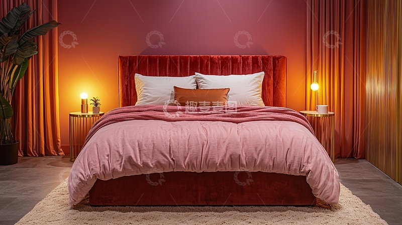 高清大图下载【趣麦麦图】红粉色系卧室