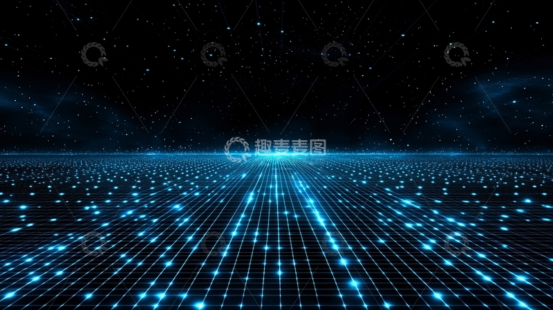 高清大图下载【趣麦麦图】蓝色科技感未来背景