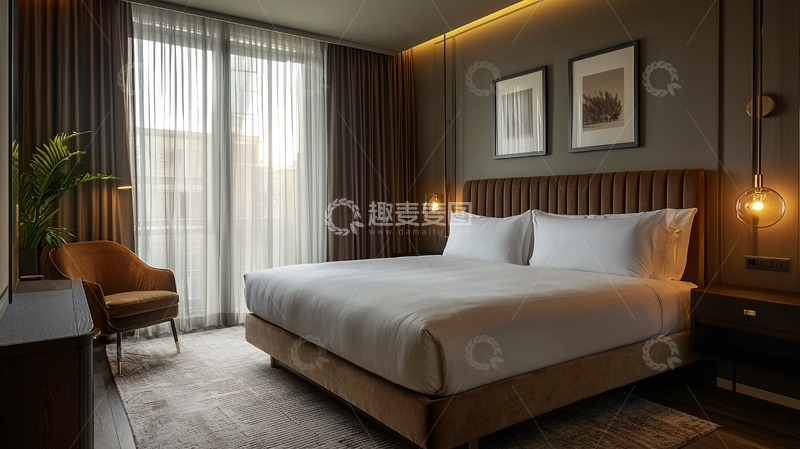 高清大图下载【趣麦麦图】现代风格酒店房间