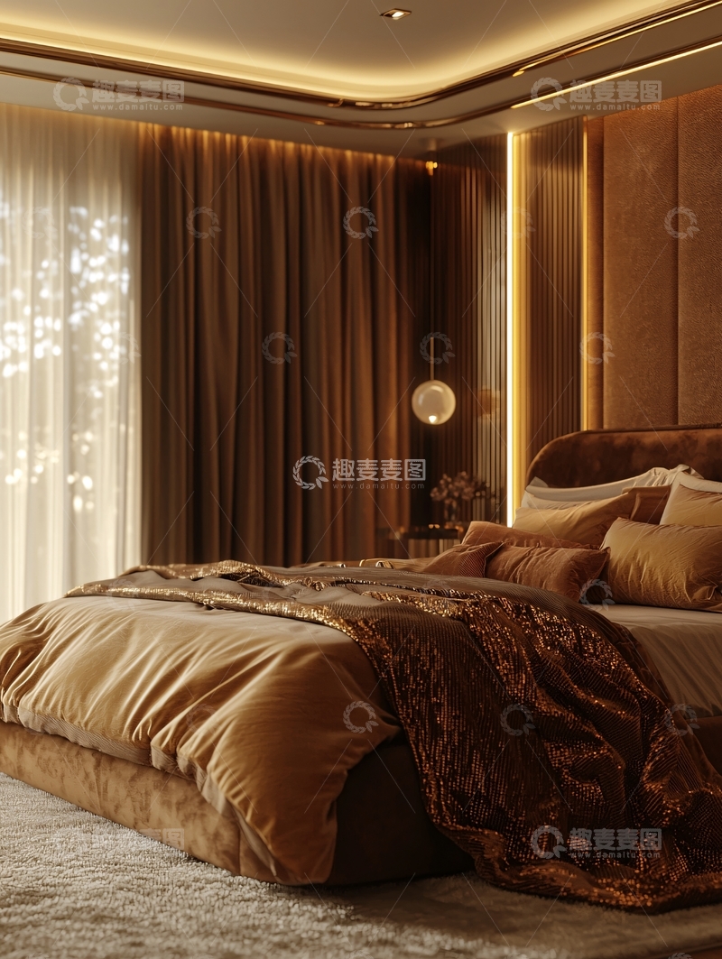 高清大图下载【趣麦麦图】轻奢现代卧室设计