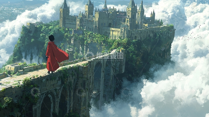 高清大图下载【趣麦麦图】云端城堡