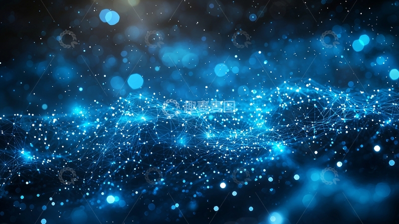 高清大图下载【趣麦麦图】蓝色星光背景