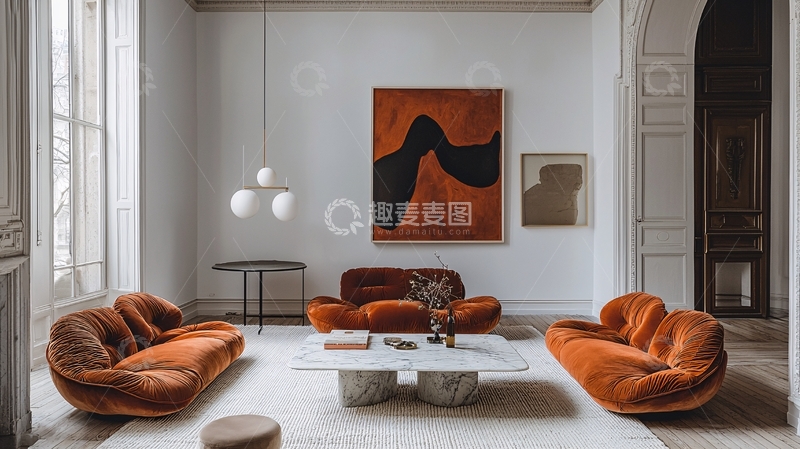 高清大图下载【趣麦麦图】现代简约客厅