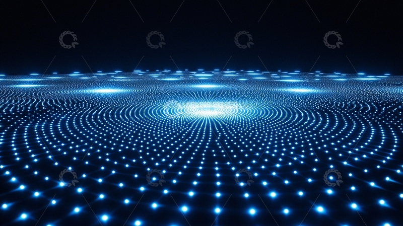 高清大图下载【趣麦麦图】蓝色光点环状扩散