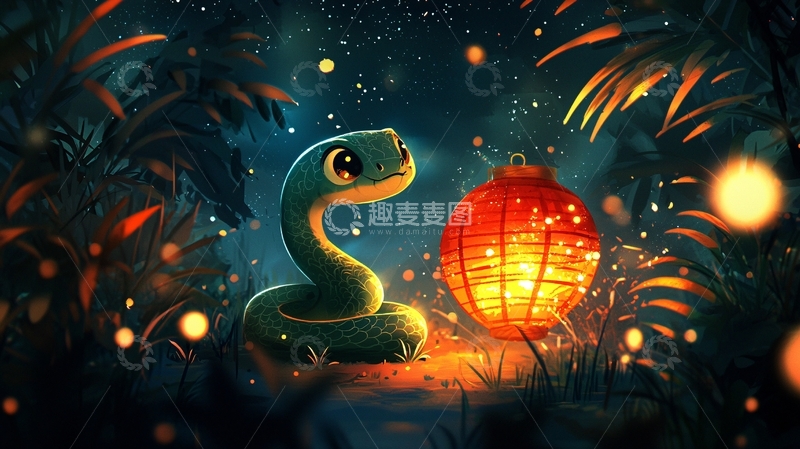 高清大图下载【趣麦麦图】卡通小蛇