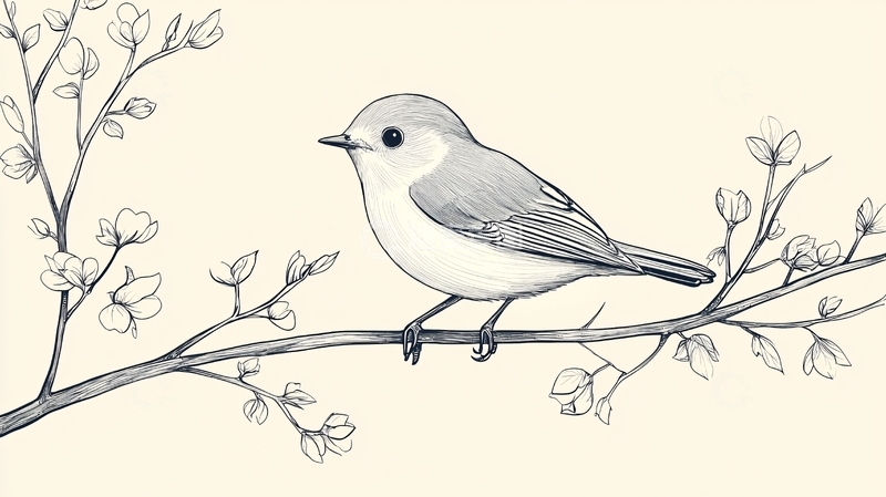 高清大图下载【趣麦麦图】手绘小鸟