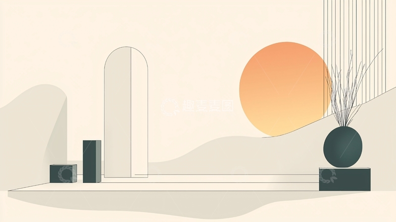 高清大图下载【趣麦麦图】极简风抽象背景图