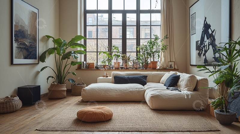 高清大图下载【趣麦麦图】极简风客厅设计