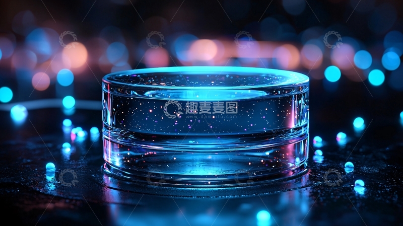 高清大图下载【趣麦麦图】蓝色玻璃容器
